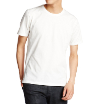 メンズメルローズの白無地Tシャツノームコアです。